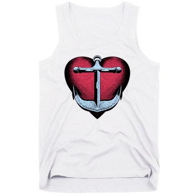 Heart Anchor Cute Gift Tank Top