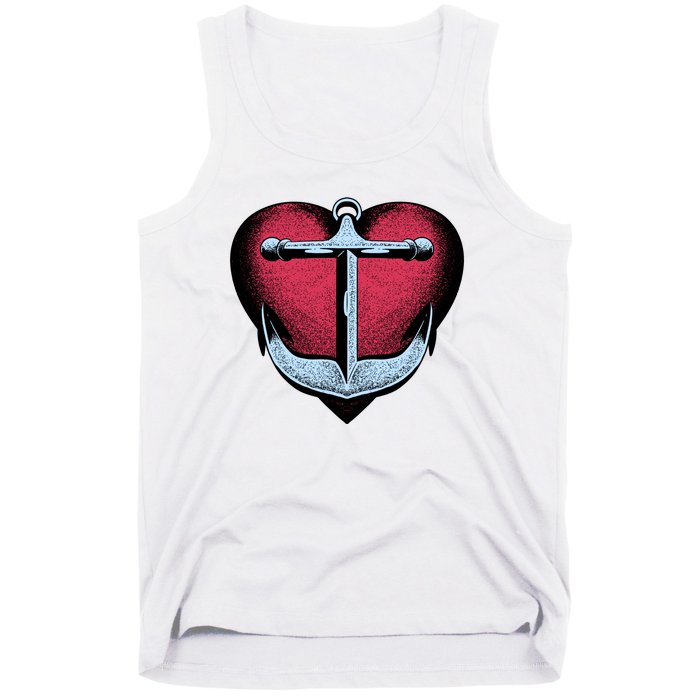 Heart Anchor Cute Gift Tank Top