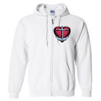 Heart Anchor Cute Gift Full Zip Hoodie