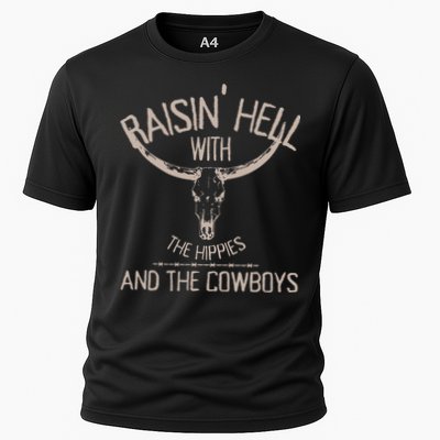 Hippies And Cowboys Western Cowhide Cowgirls Cooling Performance Crew T-Shirt