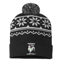 Horses Are Cool But Have You Ever Ridden A Cock USA-Made Snowflake Beanie