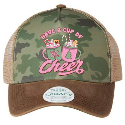 Have A Cup Of Cheer Cute Christmas Holiday Legacy Tie Dye Trucker Hat