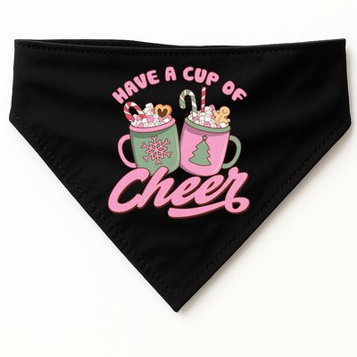 Have A Cup Of Cheer Cute Christmas Holiday USA-Made Doggie Bandana