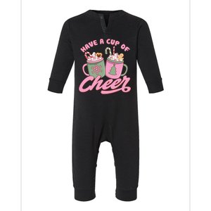 Have A Cup Of Cheer Cute Christmas Holiday Infant Fleece One Piece