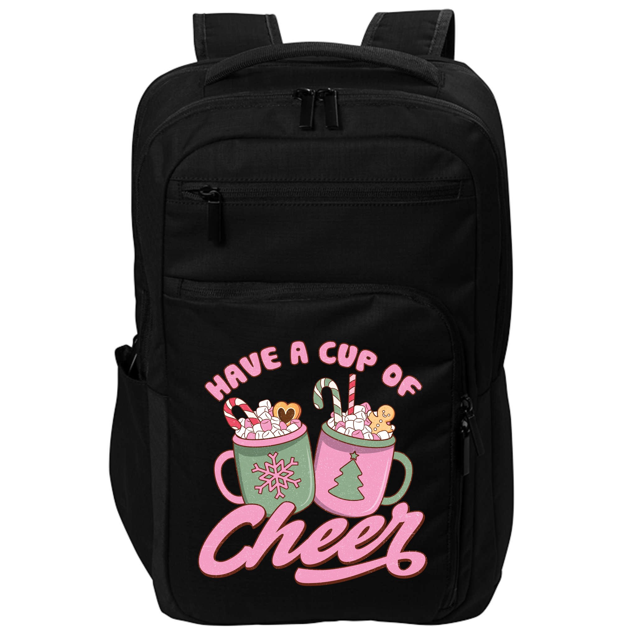 Have A Cup Of Cheer Cute Christmas Holiday Impact Tech Backpack
