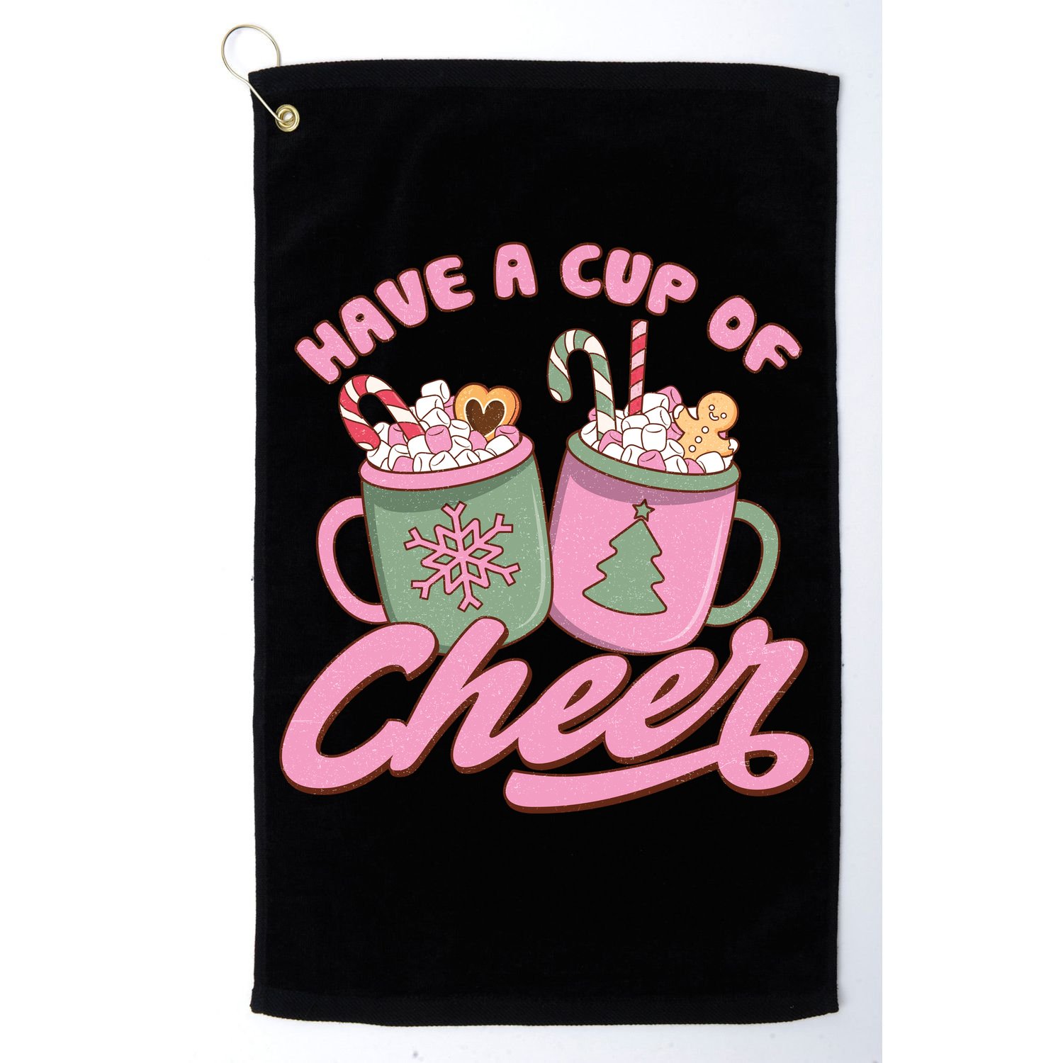 Have A Cup Of Cheer Cute Christmas Holiday Golf Towel