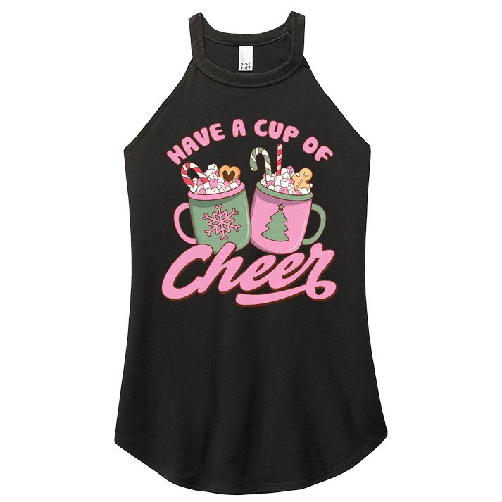 Have A Cup Of Cheer Cute Christmas Holiday Women's Perfect Tri Rocker Tank