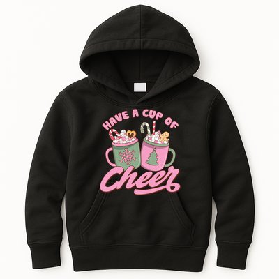 Have A Cup Of Cheer Cute Christmas Holiday Kids Hoodie