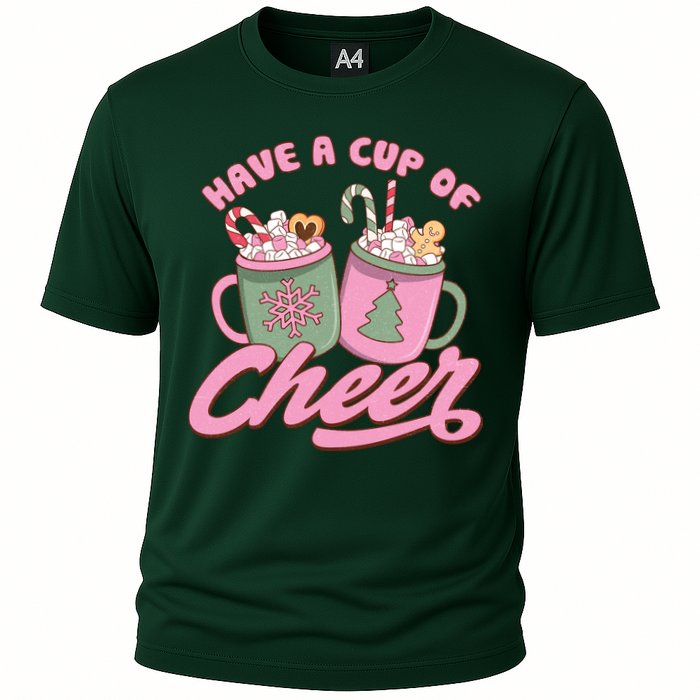 Have A Cup Of Cheer Cute Christmas Holiday Cooling Performance Crew T-Shirt