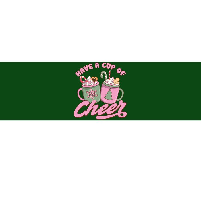 Have A Cup Of Cheer Cute Christmas Holiday Bumper Sticker