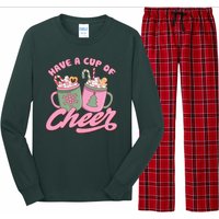 Have A Cup Of Cheer Cute Christmas Holiday Long Sleeve Pajama Set