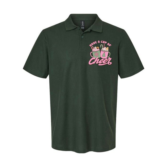 Have A Cup Of Cheer Cute Christmas Holiday Softstyle Adult Sport Polo