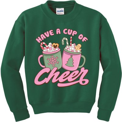 Have A Cup Of Cheer Cute Christmas Holiday Kids Sweatshirt