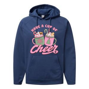 Have A Cup Of Cheer Cute Christmas Holiday Performance Fleece Hoodie