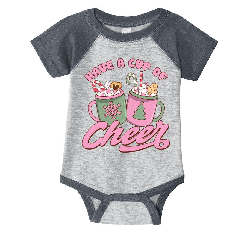 Have A Cup Of Cheer Cute Christmas Holiday Infant Baby Jersey Bodysuit