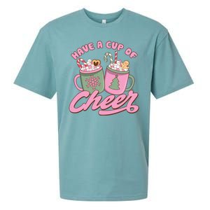 Have A Cup Of Cheer Cute Christmas Holiday Sueded Cloud Jersey T-Shirt