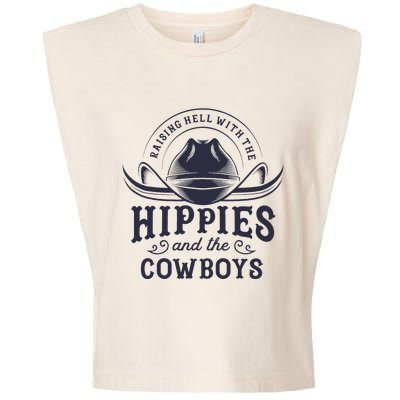 Hippies And Cowboys Cowgirls Retro 70s Western Country Rodeo Garment-Dyed Women's Muscle Tee