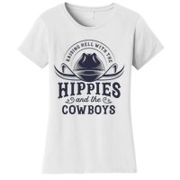 Hippies And Cowboys Cowgirls Retro 70s Western Country Rodeo Women's T-Shirt