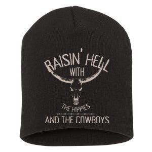 Hippies And Cowboys Western Cowhide Cowgirls Short Acrylic Beanie