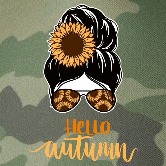 Hello Autumn Cute Bun Fall Floral Legacy Tie Dye Trucker Hat