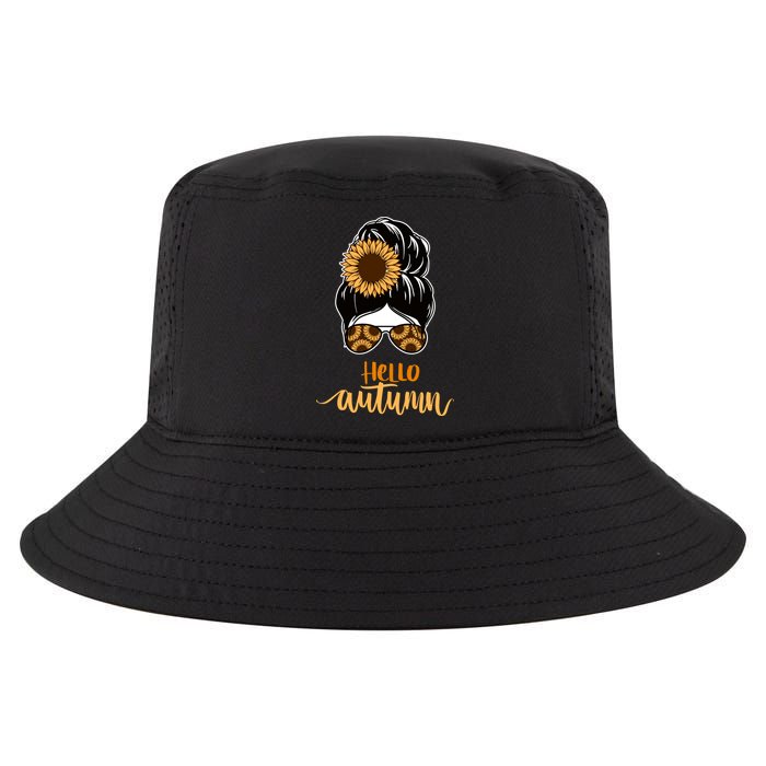Hello Autumn Cute Bun Fall Floral Cool Comfort Performance Bucket Hat