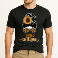 Hello Autumn Cute Bun Fall Floral Cooling Performance Crew T-Shirt