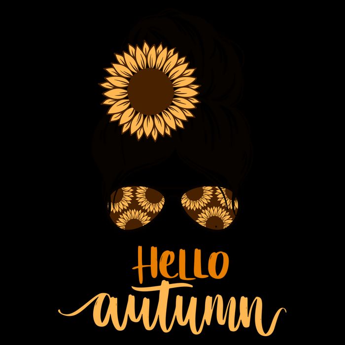 Hello Autumn Cute Bun Fall Floral Mug