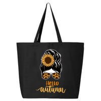 Hello Autumn Cute Bun Fall Floral 25L Jumbo Tote