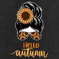 Hello Autumn Cute Bun Fall Floral 25L Jumbo Tote