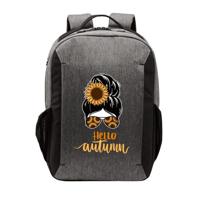 Hello Autumn Cute Bun Fall Floral Vector Backpack
