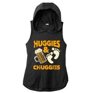 Huggies And Chuggies Funny Future Father Party Gift Ladies PosiCharge Tri-Blend Wicking Draft Hoodie Tank