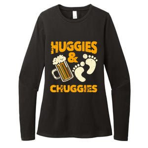 Huggies And Chuggies Funny Future Father Party Gift Womens CVC Long Sleeve Shirt