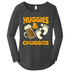 Huggies And Chuggies Funny Future Father Party Gift Women's Perfect Tri Tunic Long Sleeve Shirt