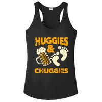 Huggies And Chuggies Funny Future Father Party Gift Ladies PosiCharge Competitor Racerback Tank