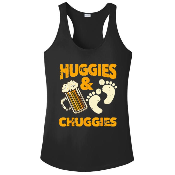 Huggies And Chuggies Funny Future Father Party Gift Ladies PosiCharge Competitor Racerback Tank