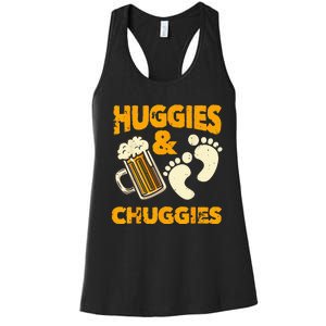 Huggies And Chuggies Funny Future Father Party Gift Women's Racerback Tank