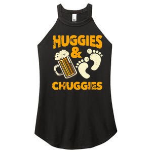 Huggies And Chuggies Funny Future Father Party Gift Women's Perfect Tri Rocker Tank