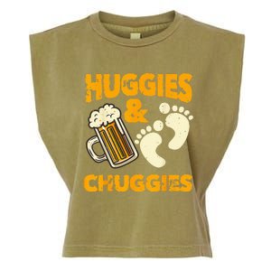 Huggies And Chuggies Funny Future Father Party Gift Garment-Dyed Women's Muscle Tee