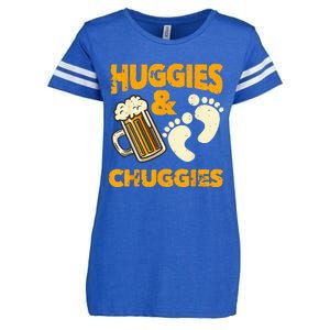 Huggies And Chuggies Funny Future Father Party Gift Enza Ladies Jersey Football T-Shirt