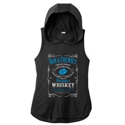 Han And Chewies Smugglers Whiskey Ladies PosiCharge Tri-Blend Wicking Draft Hoodie Tank