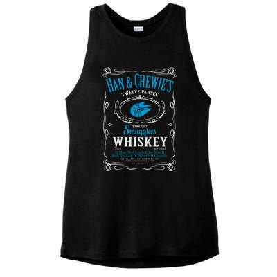 Han And Chewies Smugglers Whiskey Ladies PosiCharge Tri-Blend Wicking Tank