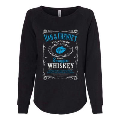 Han And Chewies Smugglers Whiskey Womens California Wash Sweatshirt