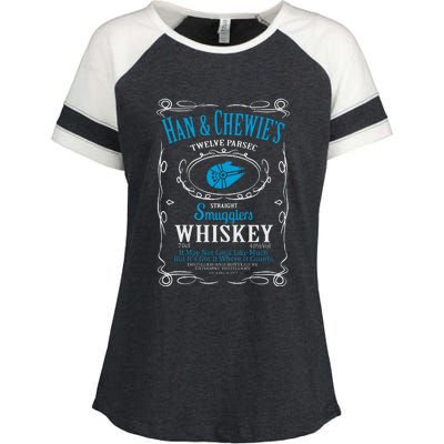 Han And Chewies Smugglers Whiskey Enza Ladies Jersey Colorblock Tee