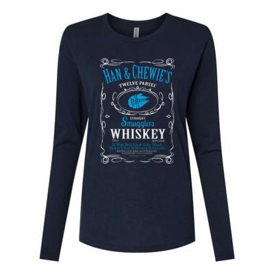 Han And Chewies Smugglers Whiskey Womens Cotton Relaxed Long Sleeve T-Shirt