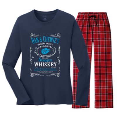 Han And Chewies Smugglers Whiskey Women's Long Sleeve Flannel Pajama Set 