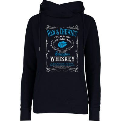 Han And Chewies Smugglers Whiskey Womens Funnel Neck Pullover Hood