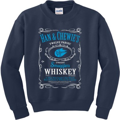 Han And Chewies Smugglers Whiskey Kids Sweatshirt