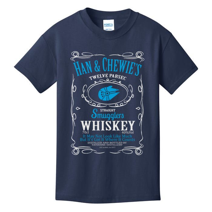 Han And Chewies Smugglers Whiskey Kids T-Shirt