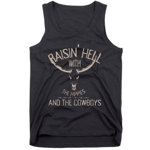 Hippies And Cowboys Western Cowhide Cowgirls Tank Top