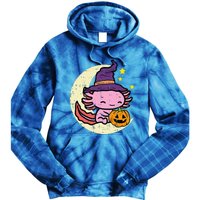 Halloween Axolotl Cute Fall Costume Tie Dye Hoodie